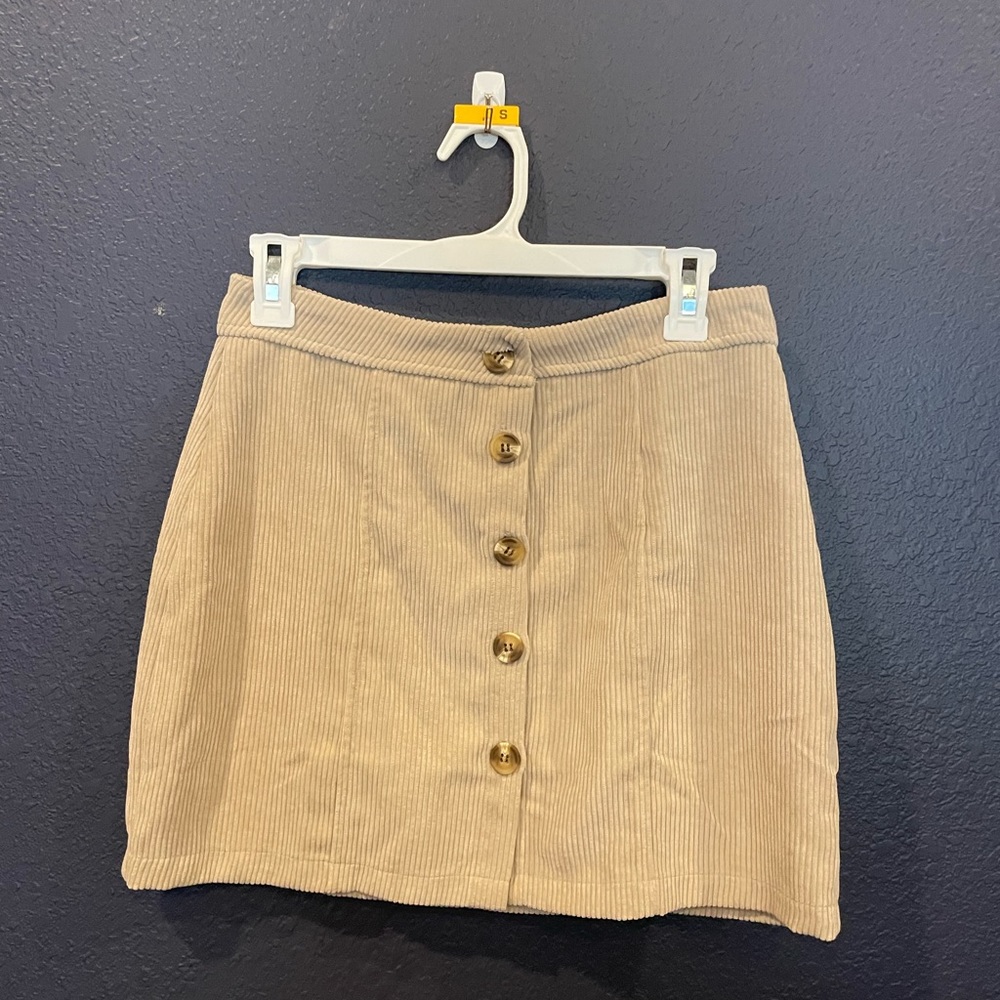 Button Up Corduroy Skirt